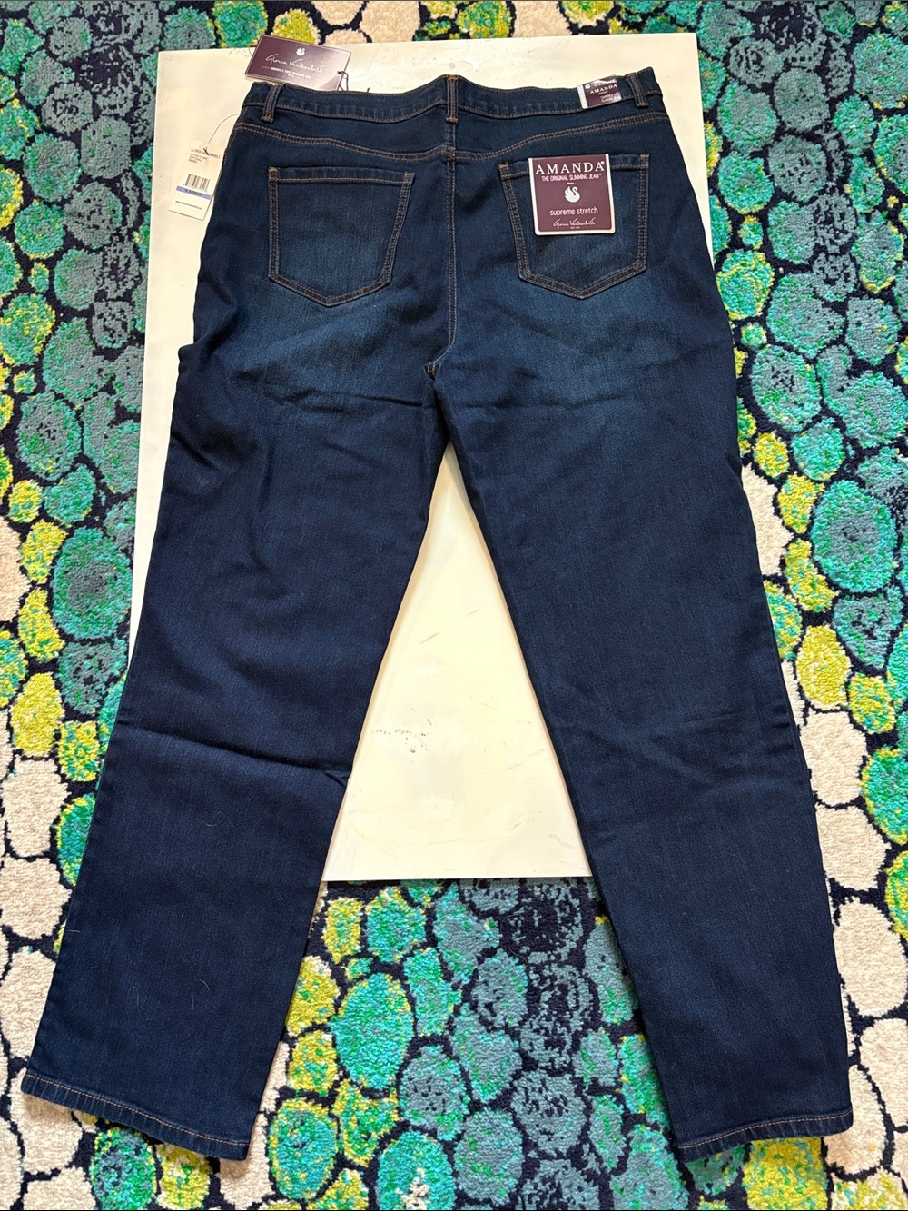 Gloria Vanderbilt Dark Indigo Amanda - Straight-Leg Jeans NWT